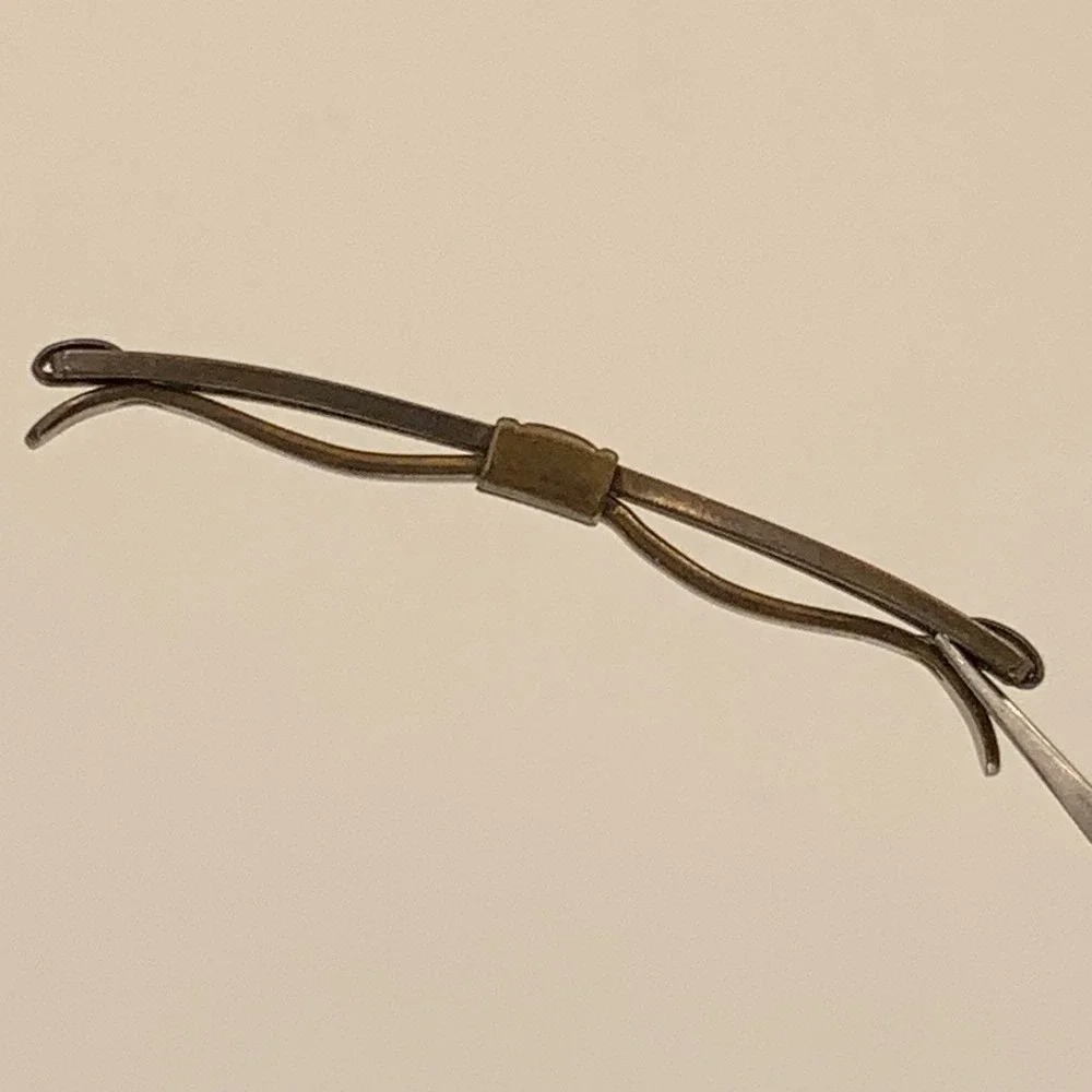 Vintage Swank Sterling Silver Collar Stay Multi-Wire Tie Bar Clasp Accessory